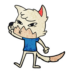 clever cartoon fox