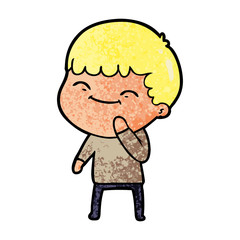 cartoon happy boy
