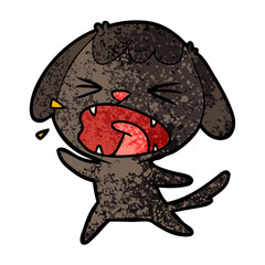 cute cartoon dog barking