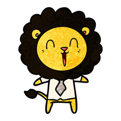 laughing lion cartoon