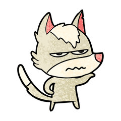 cartoon annoyed wolf