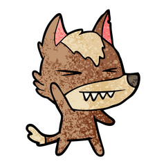 angry wolf cartoon