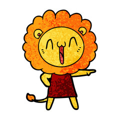 happy cartoon lion