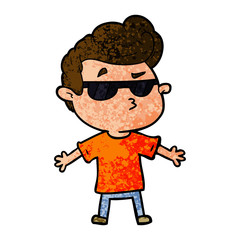 cartoon cool guy