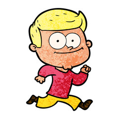 cartoon happy man