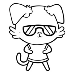 Obraz premium cool cartoon dog