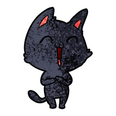 happy cartoon cat