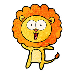happy cartoon lion