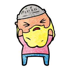 cartoon man with beard