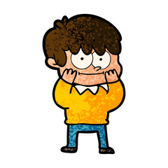 happy cartoon man