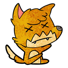 cartoon cross eyed fox