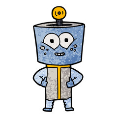 happy cartoon robot