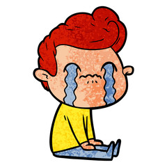 cartoon man crying