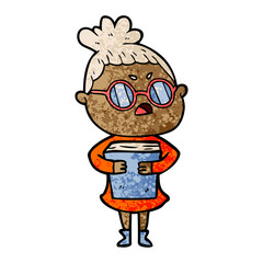 cartoon annoyed woman