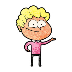cartoon happy man