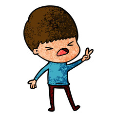 cartoon stressed man