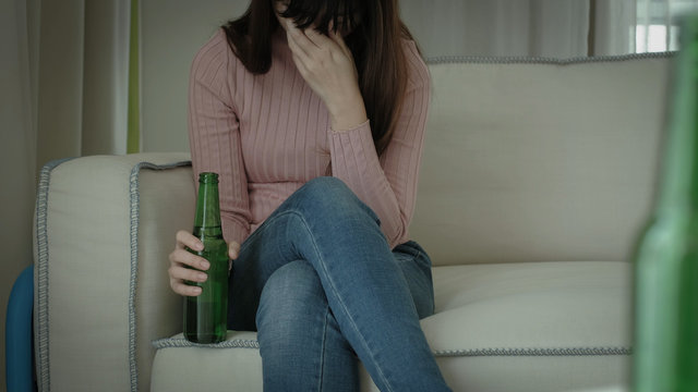 woman with alcoholism