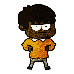 annoyed cartoon boy