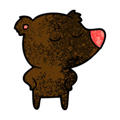 happy cartoon bear