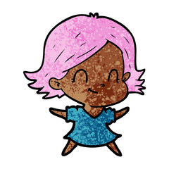 cartoon friendly girl