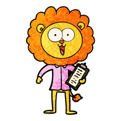 happy cartoon lion