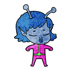 cartoon alien girl