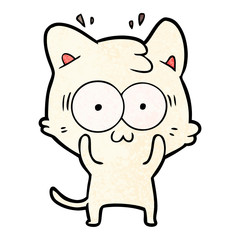 cartoon surprised cat