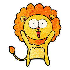 happy cartoon lion