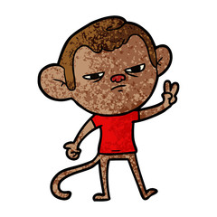 cartoon annoyed monkey