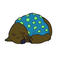 sleeping bear cartoon character