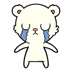 sad little polar bear cartoon