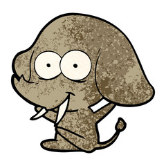 happy cartoon elephant