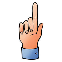 cartoon pointing hand