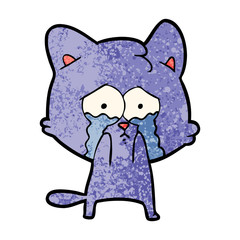 cartoon crying cat