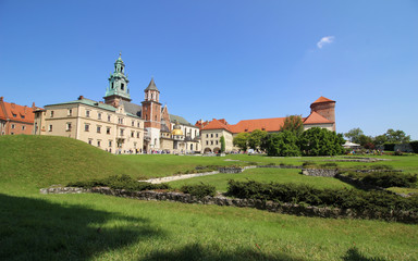 Fototapeta na wymiar Castillo de Wawel, Cracovia, Polonia