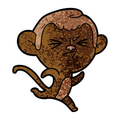 cartoon annoyed monkey