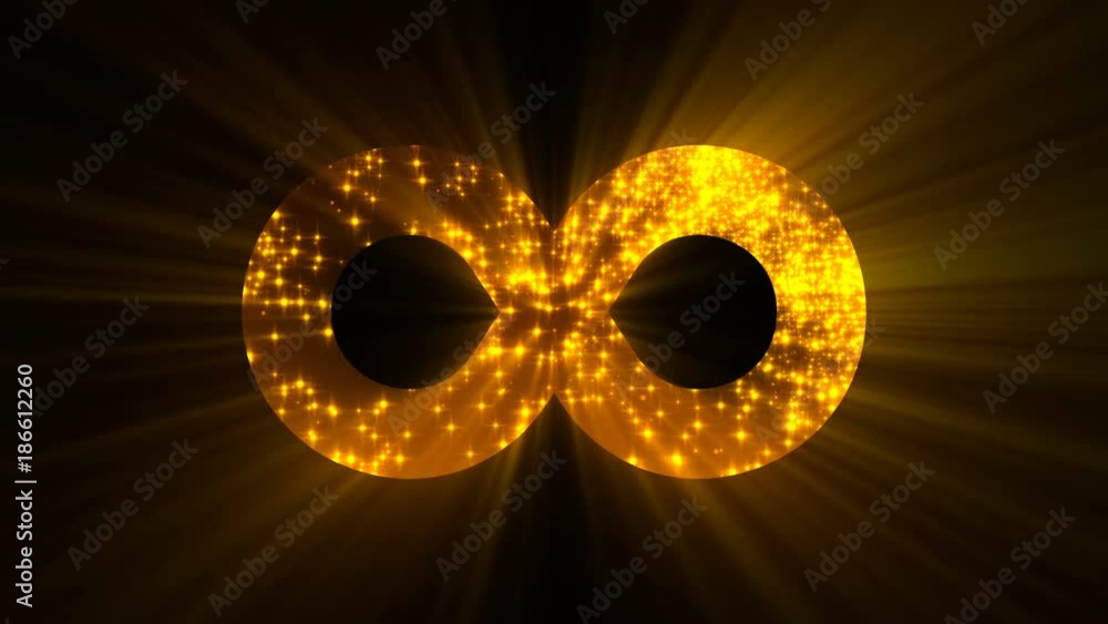 Aufkleber abstract background with futuristic infinity sign. digital background. 3d rendering