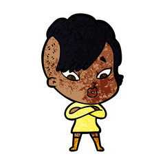 cartoon surprised girl