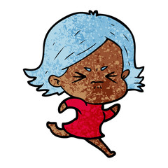 cartoon angry girl