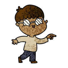 cartoon boy wearing spectacles