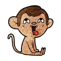 crazy cartoon monkey