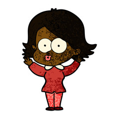 cartoon girl pouting