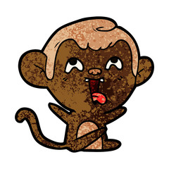 crazy cartoon monkey