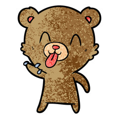rude cartoon bear