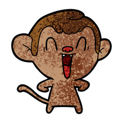 cartoon laughing monkey