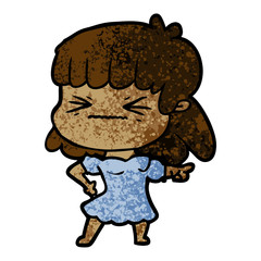 cartoon angry girl