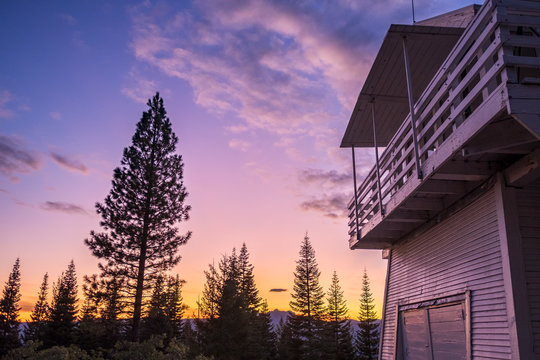 Fire Lookout At Twilight