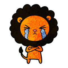 cartoon crying lion