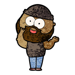 cartoon bearded man