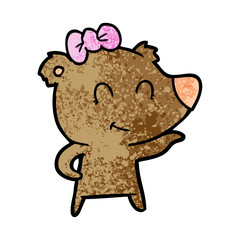 Obraz na płótnie Canvas bear cartoon character